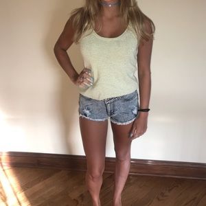 Vintage Indigo Palms Knit Tank